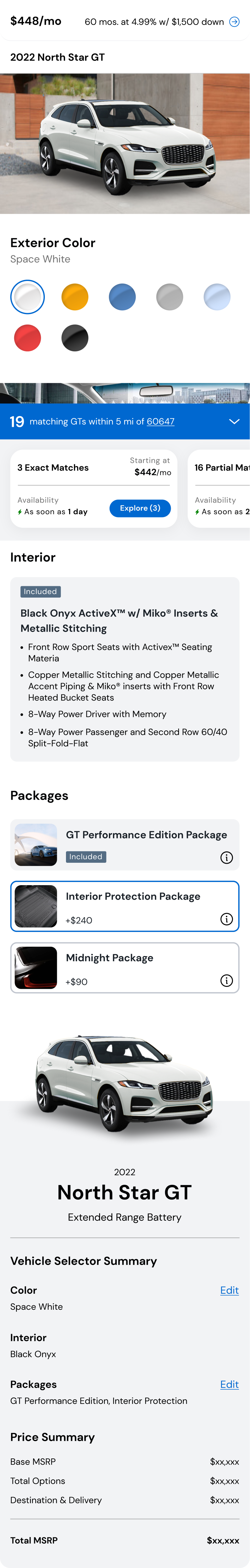 Single Page View · Vehicle Hub & External Config
